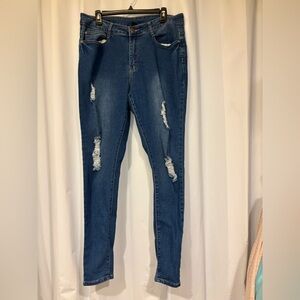 Bob Jeans Blue Distressed Jeans